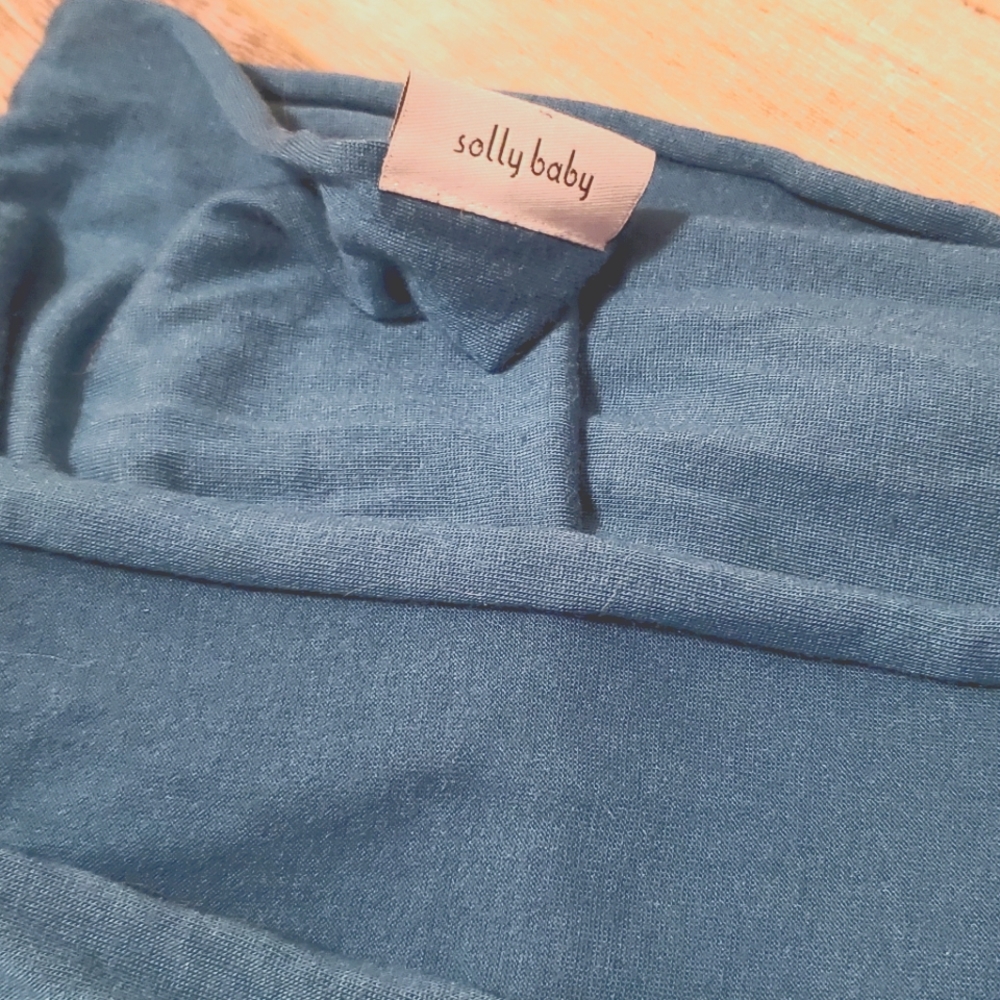 Solly baby wrap, blue/green color
